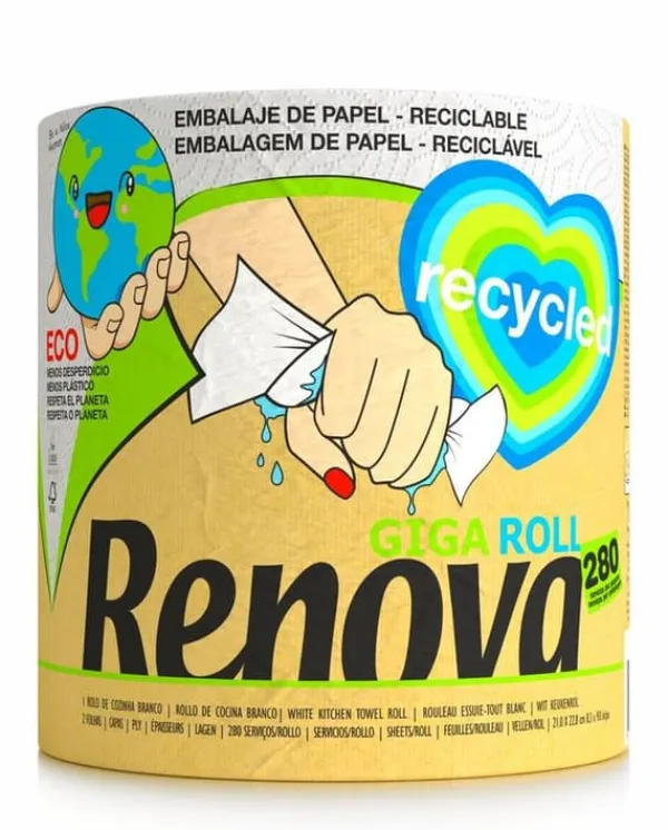 Renova Giga Roll Genbrugt 1R papirhåndklæde Online