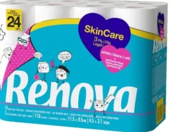 Renova Hudpleje Hvid 24R Toiletpapir Discount
