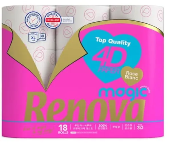 Toiletpapir>Renova Magic Rose Deco 18R toiletpapir