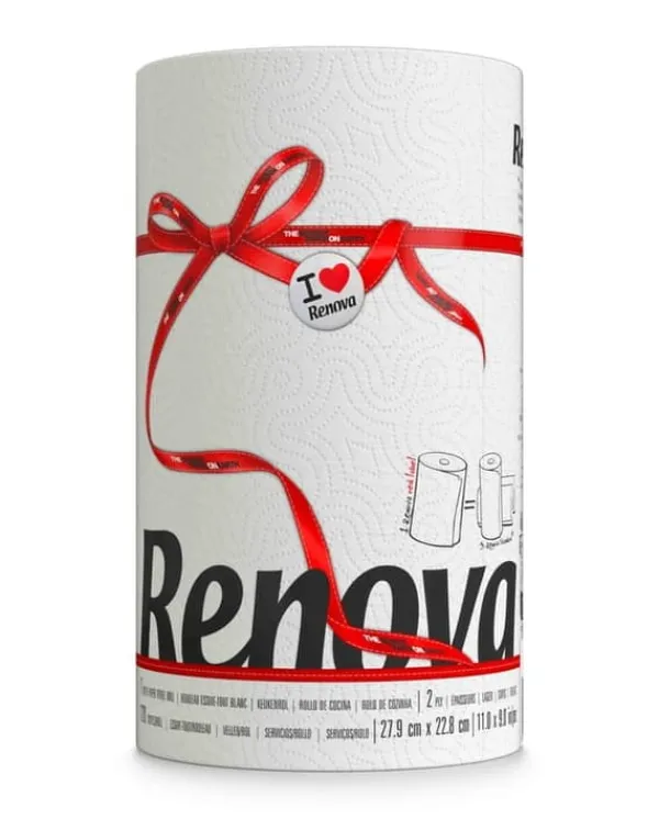 Aftørringspapir>Renova Papirhåndklæde Hvid 1R