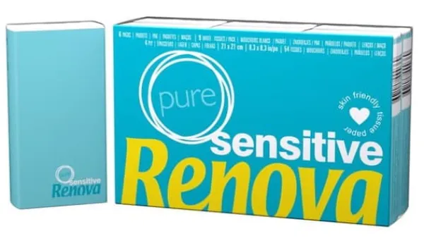 Papirlommetørklæder>Renova Pure servietter 6x9 stk