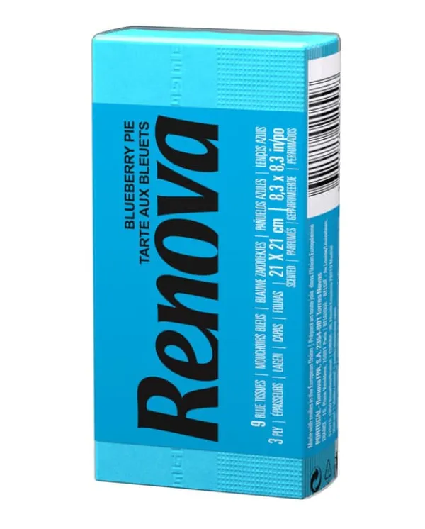 Papirlommetørklæder>Renova Røde etiket blå servietter 6x9 stk