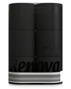 Renova sort parfumeret toiletpapir 16,1 m 3-lags 140 ark 6 ruller Clearance