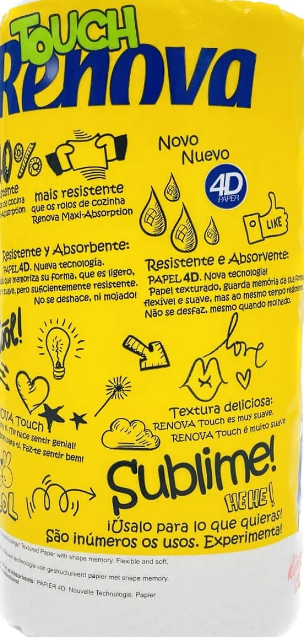 Aftørringspapir>Renova Touch 3R papirhåndklæde
