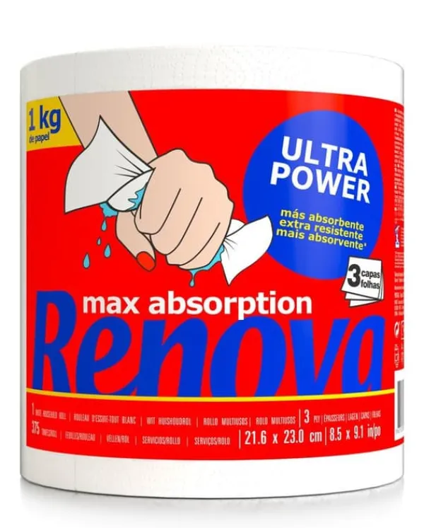 Aftørringspapir>Renova Ultra Power 1R papirhåndklæde