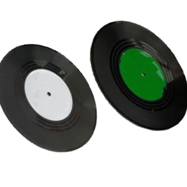 Bordskånere Til Glas>Retro Funny Recordings Disk Coasters til Drink Bars Kaffe
