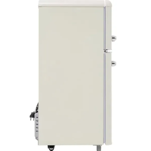 Retro Køleskab, Dobbeltdør, 72L køleskab, 21L fryser, 120 kWh/år, LED-lys, Flerfarvet, Energiklasse E Outlet