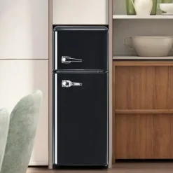 Kombineret Køle- & Fryseskab>Retro Køleskab, Køle-/fryseskab, 105,5 cm, 92L, 28L fryser, Energiklasse D