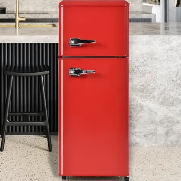 Kombineret Køle- & Fryseskab>Retro-Køleskab, Køle-/fryseskab, 105,5 cm, 92L, 28L fryser, 116 kWh/år