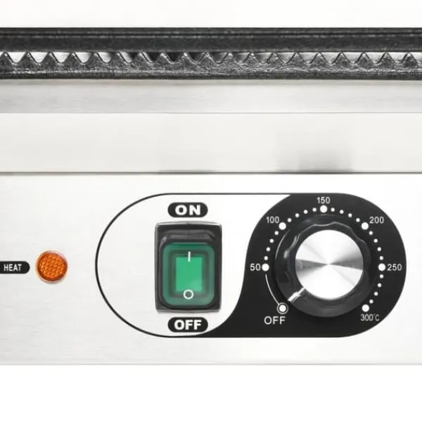 Rillede paninigrill i rustfrit stål - 1800 W | Størrelse: 31x30,5x20 cm Best