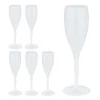 Glas>Robuste champagneglas i plastik, sæt med 6