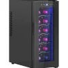 Rootz 12 flaskevin Køleskab - Drinks køleskab - Drikkefremskiftskøler - Energieffektiv - 26,5 cm W x 51,5 cm D x 65 H cm - Berøringsskærm og LED -lys | CDON Discount