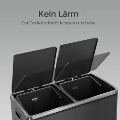 ROOTZ DUAL COMMENT DASH CAN - Genbrugsbakke - Affaldsseparator - 60L kapacitet - Stålmateriale - 59 cm x 36,5 cm x 65,2 cm Clearance