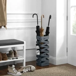 Opbevaringskroge & Hylder>Rootz metal paraplystativ - farve antracit - udendørs stativ - gårdhaveindretning - robust konstruktion - 15,5 cm x 15,5 cm x 49 cm