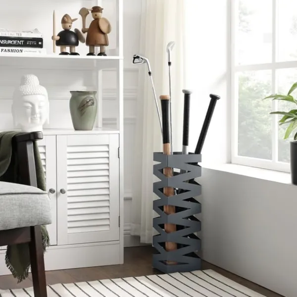 Opbevaringskroge & Hylder>Rootz metal paraplystativ - farve antracit - udendørs stativ - gårdhaveindretning - robust konstruktion - 15,5 cm x 15,5 cm x 49 cm