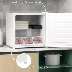 Rootz Mini -Cupboard fryser - kompakt fryser - bærbar køler - 35L kapacitet - 47 cm x 44,2 cm x 48,8 cm Best