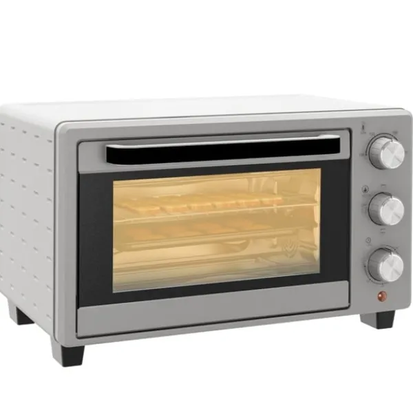 Ovne>Rootz Mini Ovn - Brødrister - Brødovn - 21L Kapacitet - Justerbar temperatur - 3 tilberedningstilstande - Rustfrit stål - 46 cm x 38,5 cm x 29 cm