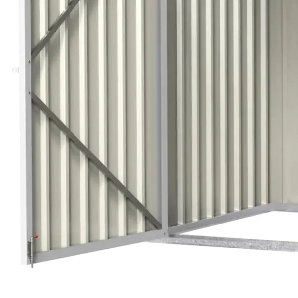 Rootz Skraldespandsskur - Apparatskab - Opbevaring til 2 Skraldespande - Låsbar - Stål - Grøn - 178,5 x 104,5 x 128,5/113 cm Sale