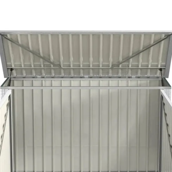 Rootz Skraldespandsskur - Apparatskab - Opbevaring til 2 Skraldespande - Låsbar - Stål - Grøn - 178,5 x 104,5 x 128,5/113 cm Sale