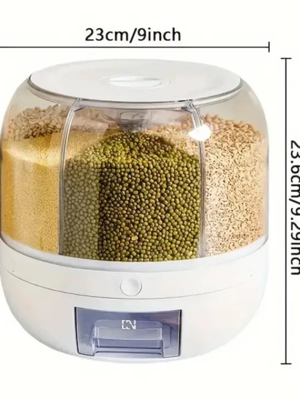 Rotationsdispenser til opbevaring og dispensering af foder og spirer - 6 rum Sale