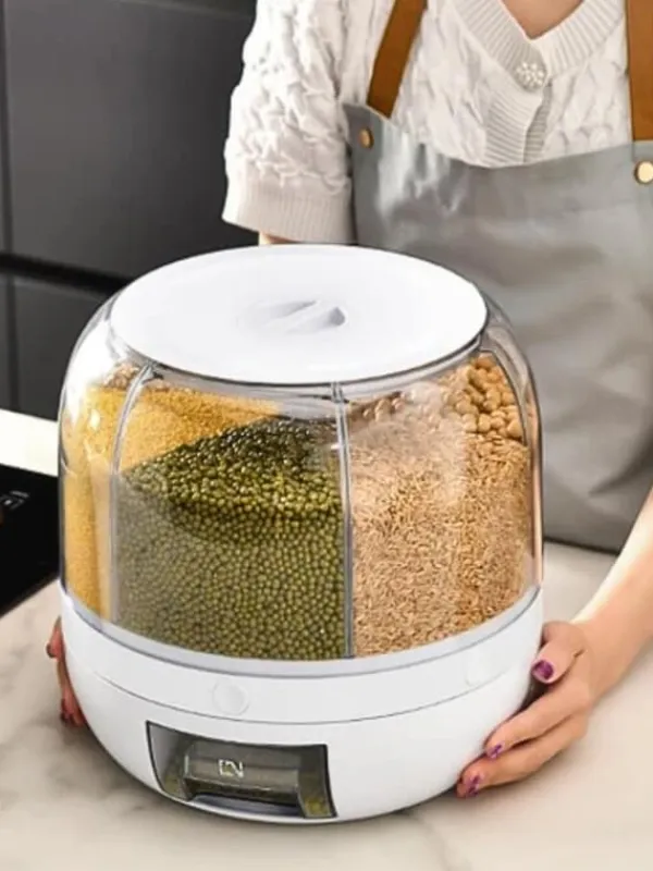 Rotationsdispenser til opbevaring og dispensering af foder og spirer - 6 rum Sale
