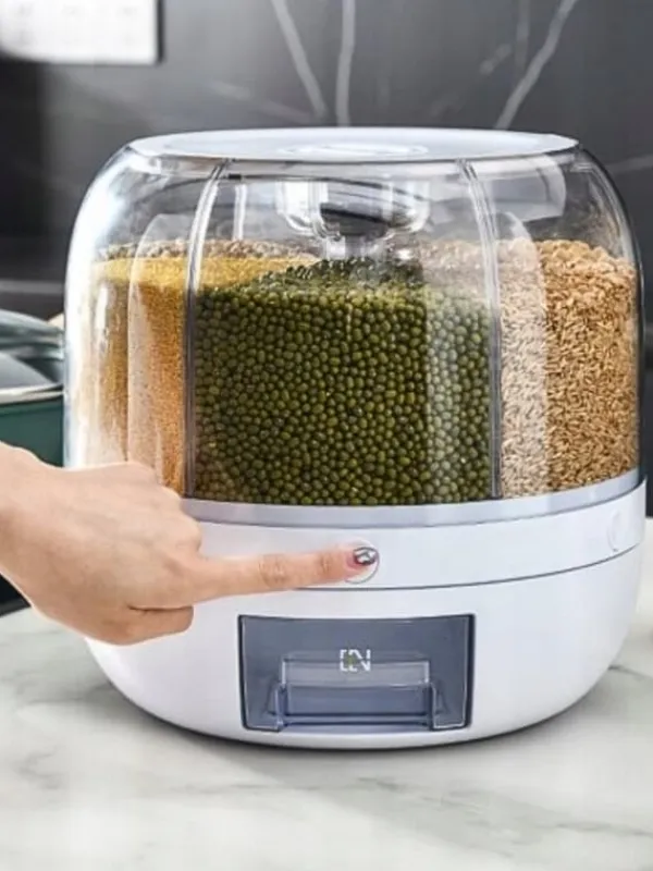 Rotationsdispenser til opbevaring og dispensering af foder og spirer - 6 rum Sale