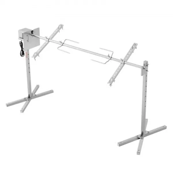Grill-Ovne & Ovn Med Roterende Stegespyd>Rotisserigrill-sæt, 176,5x56,5x87 cm, rustfrit stål, justerbar