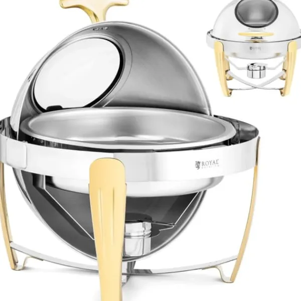 Tilbehør Til Madservering>Rund bain-marie-varmer til pastabaserede retter med rolltopbetræk, 6 l