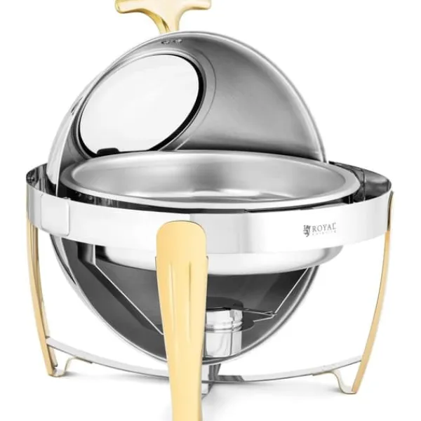 Tilbehør Til Madservering>Rund bain-marie-varmer til pastabaserede retter med rolltopbetræk, 6 l
