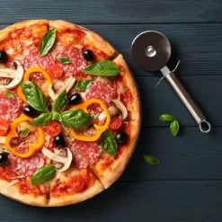 Rund pizzaskærer i stål 20,5 cm Online