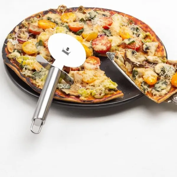 Rund pizzaskærer i stål 20,5 cm Online