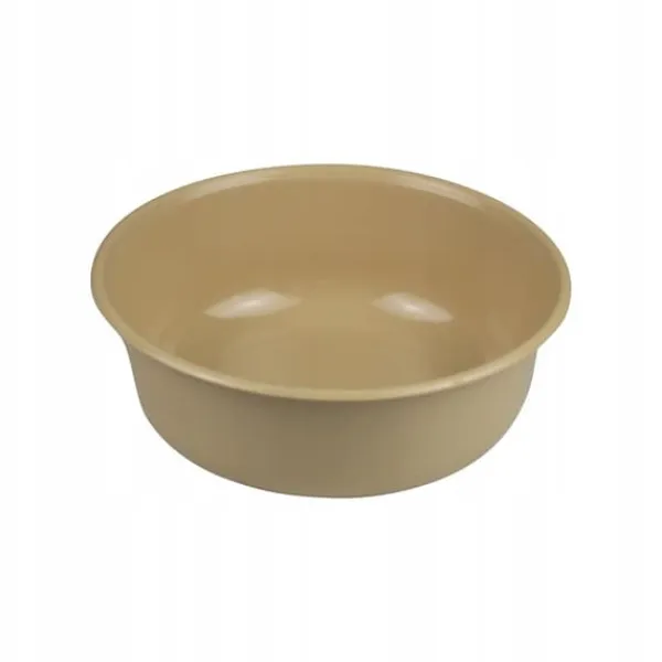 Rund plastikskål 1,2 l beige Clearance