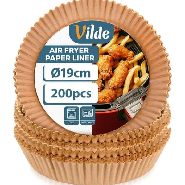 Rundt papirindlæg til airfryer 19 cm 200 stk. Sale