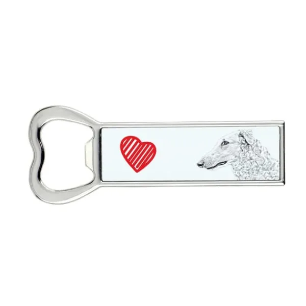 Cocktailshakers & Drinkudstyr>Russisk Borzoi, Borzoi, Barzoi - flaskeåbner med en hund, personlig køleskabsåbner, unik gave til en mand fra Art-Dog