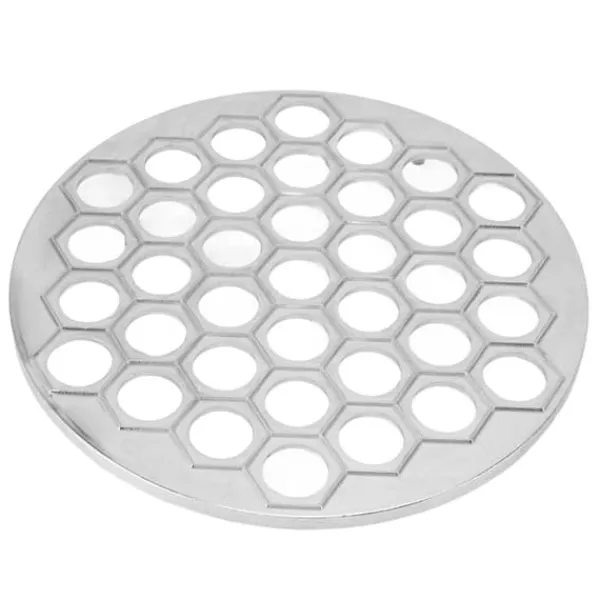 Pastaforme & Pasta-Udstikkere>Russisk Ravioli Maker Dumplings Form Aluminiumslegering Pelmeni Maker Form Pelmeni Kød Dumplings Maker 37 huller Sølv