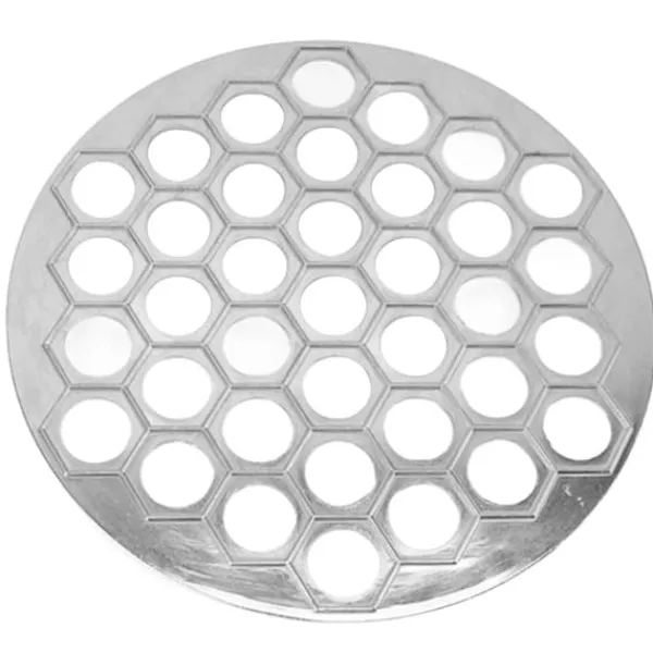 Pastaforme & Pasta-Udstikkere>Russisk Ravioli Maker Dumplings Form Aluminiumslegering Pelmeni Maker Form Pelmeni Kød Dumplings Maker 37 huller Sølv