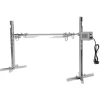 Grill-Ovne & Ovn Med Roterende Stegespyd>Rustfri pattegrisegrill, elektrisk rotisserie med motor, spyd med kødgafler, 220 V, sølv