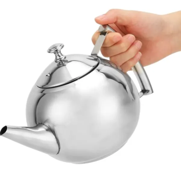 Kaffe- & Tekander>Rustfri Stål Tekande Giftfri Tekande Kedel med Filter til Brygning af Løse Teblade og Tebreve (1L)