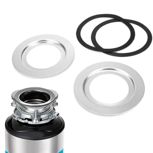 Affaldskværne>Rustfrit stål 180 mm til 114 mm vask Madaffaldskværn Adapter Tilbehør Dele