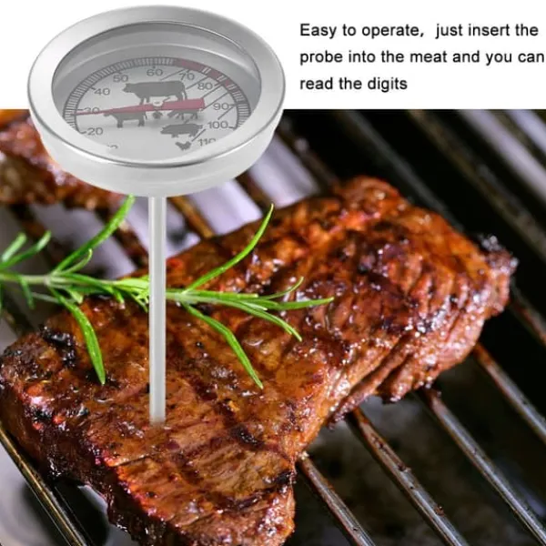 Køkkentermometre>Rustfrit stål BBQ kødmælk køkkentermometer grill madlavning madføler
