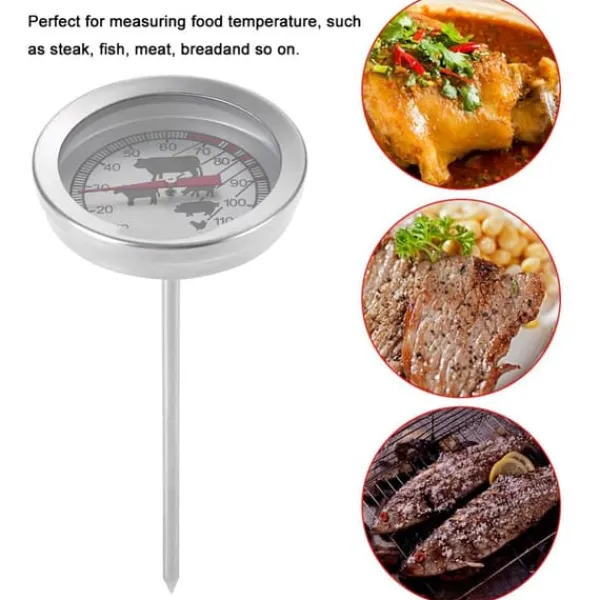 Køkkentermometre>Rustfrit stål BBQ kødmælk køkkentermometer grill madlavning madføler