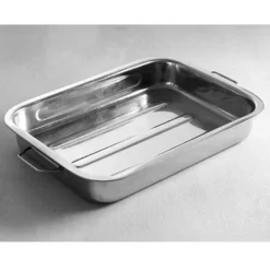 Rustfrit stål bradepande til bagning i ovn 315x245x50mm - Hendi 508503 Hot