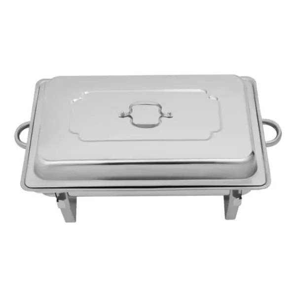 Madopvarmere>Rustfrit Stål Chafing Dish, 9L Kapacitet, Moderne Design,Sølv