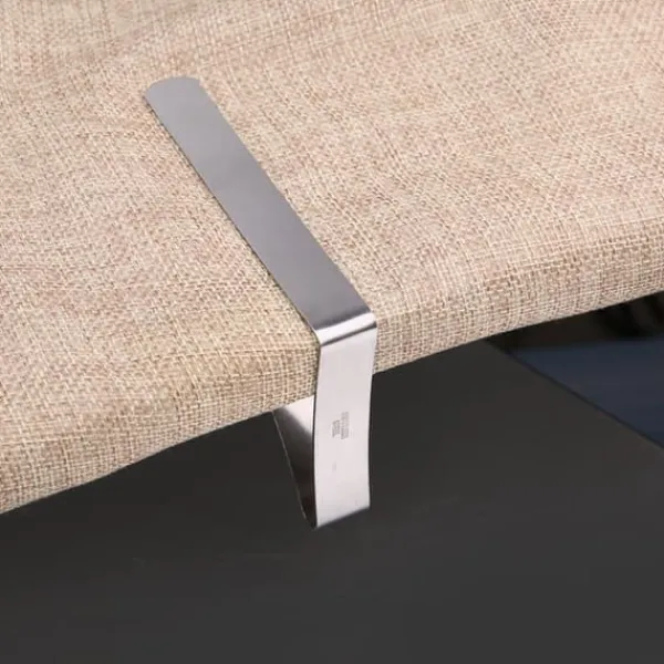 Dugklemme & -Vægte>Rustfrit stål dugklemmer - sæt med 4, skridsikre bordholdere, 10,5*7 cm