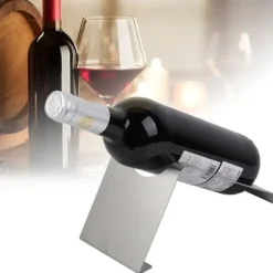 Rustfrit stål enkelt vinflaskeholder display Hot