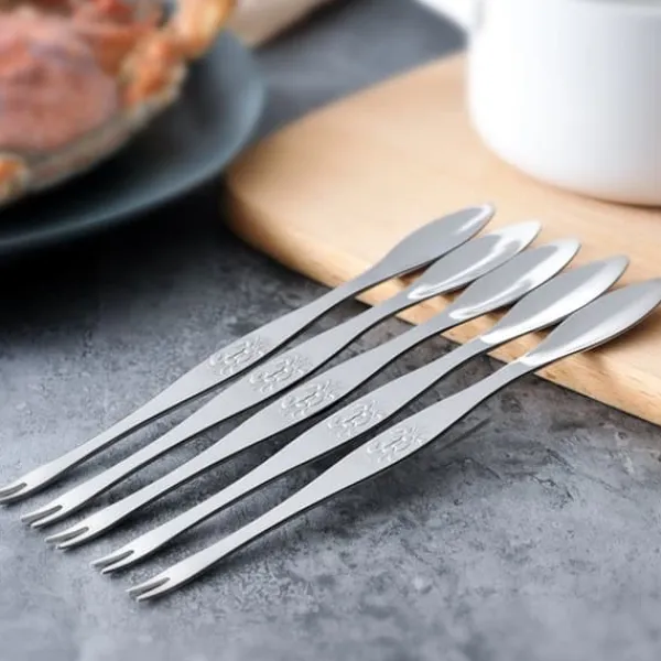 Rustfrit Stål Fiskeredskaber Krabbegaffel Ske Krabbenål Multifunktionel Kødske Discount