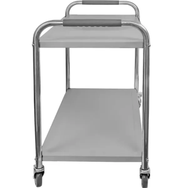 Rustfrit stål 2-hylde Mega-M STANDARD serveringsvogn B-90 cm D-50 cm H-90 cm N Hot