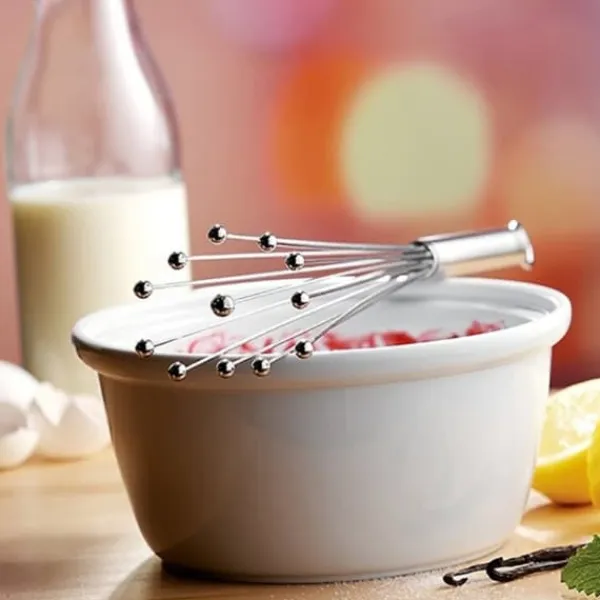 Mixere Og Blendere>Rustfrit Stål Kugler Piskeris Æggepiskeris Blanding Køkkenredskaber Fast Holdbar Flødeskummer Bageredskaber