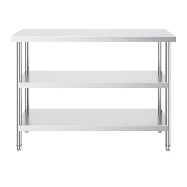 Madopvarmere>Rustfrit stål Madlavningsbord, Kommercielt køkken, Arbejdsbord 18"x48", Holdbart, Nem vedligeholdelse