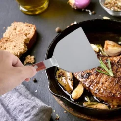 Stegepaletter>Rustfrit Stål Madlavningsskovl Grillskovl Håndtag Køkken Madlavningsskovl 85 Skovl
